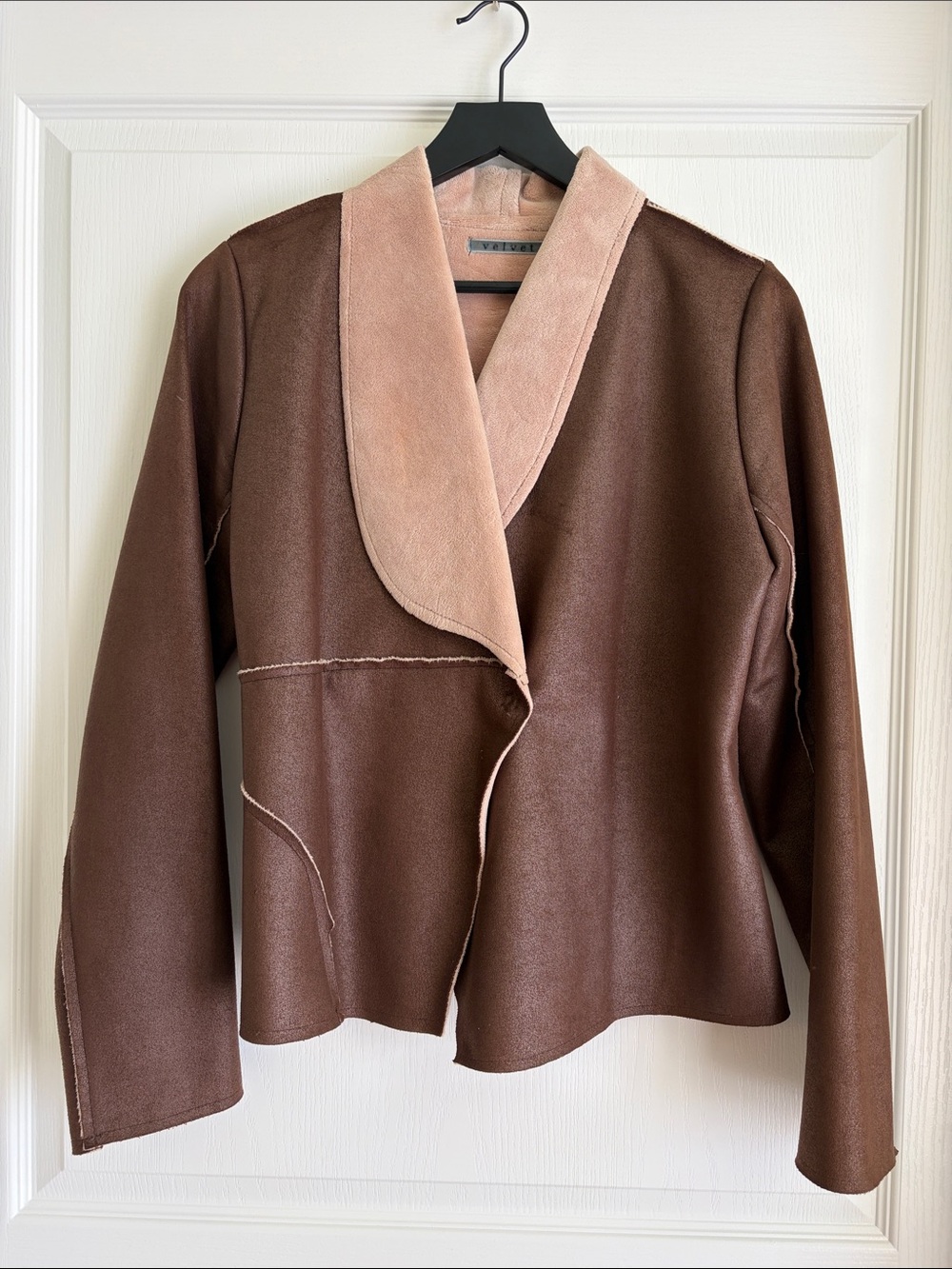 Velvet Brown Jacket with Collar